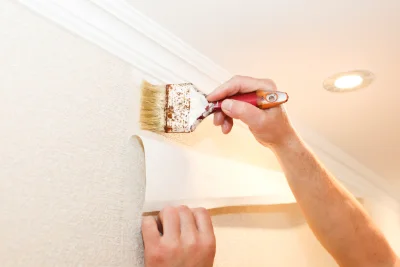 Pose de papier peint à Pressac — revêtements muraux et toiles de verre